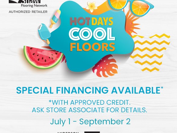 Shaw Summer Hot Days, Cool Floors Sale Promo Banner 2024